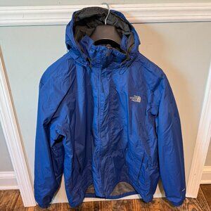 Vintage The North Face Jacket Mens XL Royal Blue HyVent Hooded Rain Shell  Great